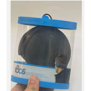 180s Mens or Womens Ear Wrap Warmers Black Fleece Inner Color New ALGERIA